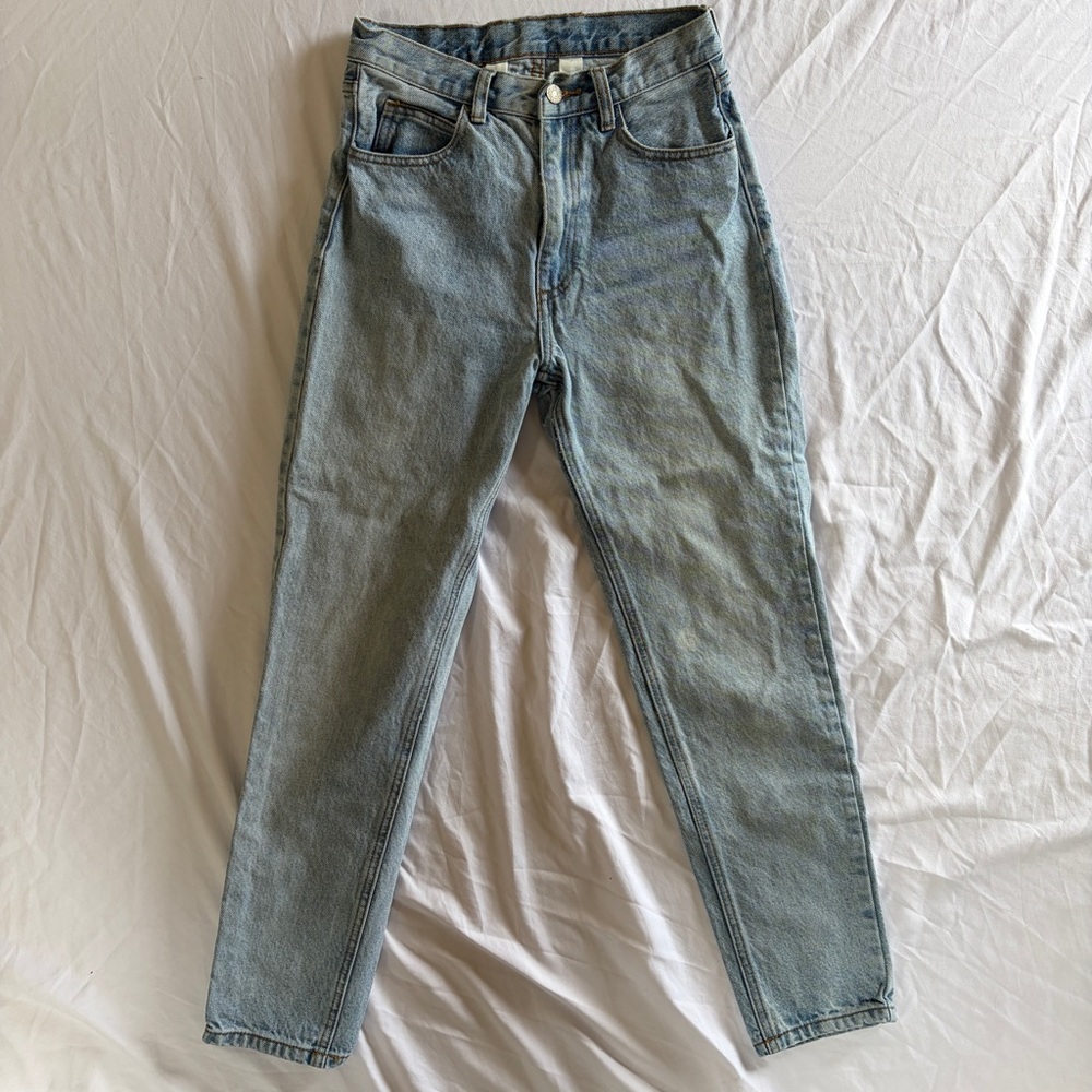 J Galt Light Wash Faded Straight Leg Jeans
